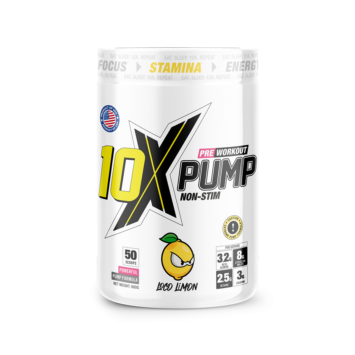 10X Athletic PUMP 600g Loco Limon