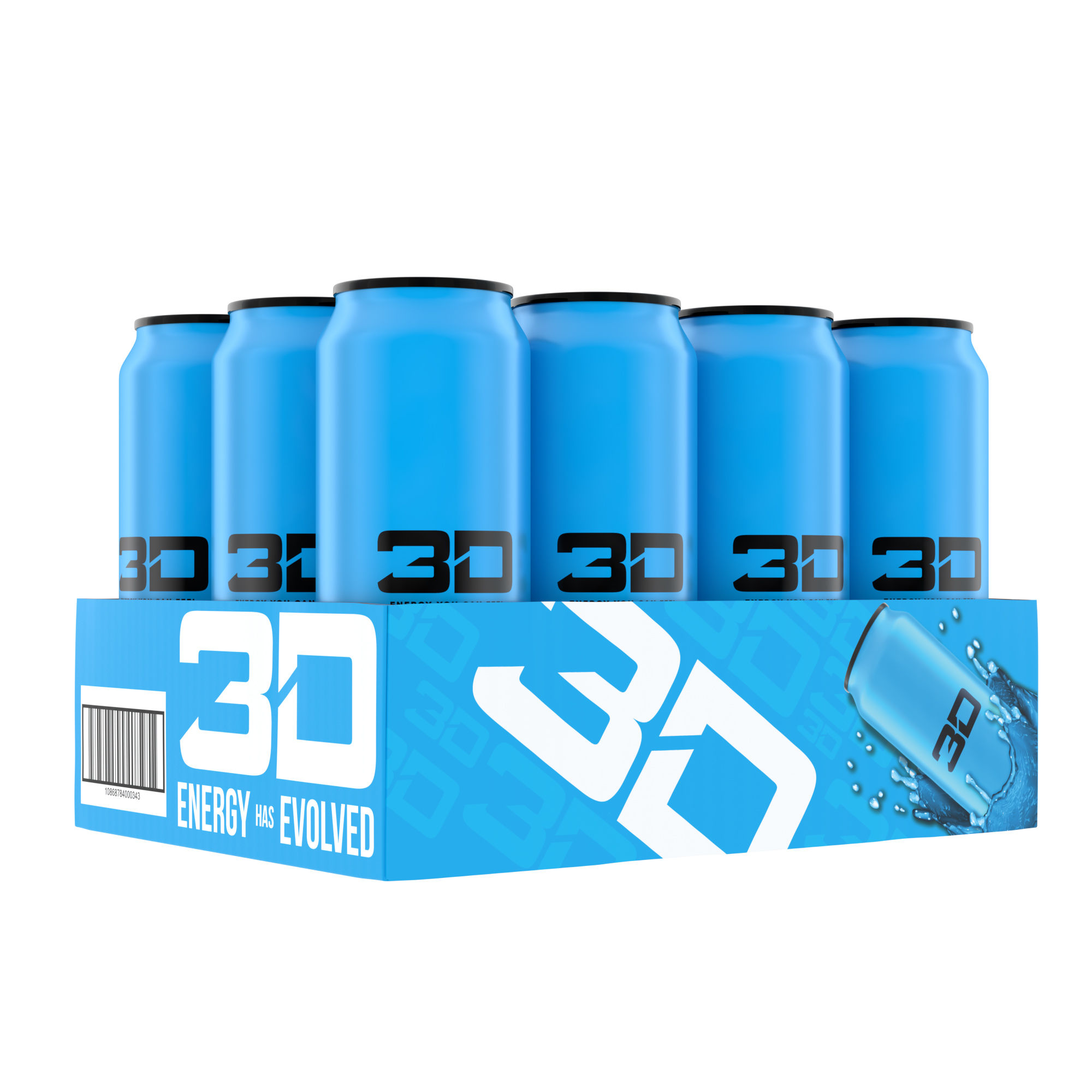 3D Energy Drink 12x473ml Blue (Berry)