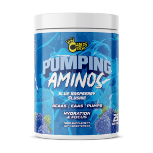 Chaos Crew Pumping Aminos 2.0 325g Blue Raspberry Slushie - Image 1