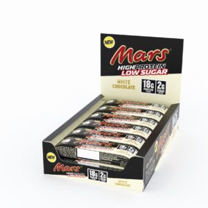 Mars Hi Protein Low Sugar Bar 12x57g White Chocolate - Image 1