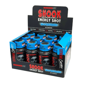 Murdered Out Shook Energy Shot 12x60ml Blue Raspberry - Image 1