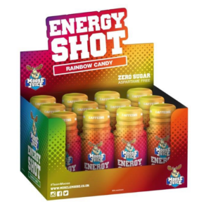 Muscle Moose Moose Juice Energy Shot 12x60ml Rainbow Candy - Image 1