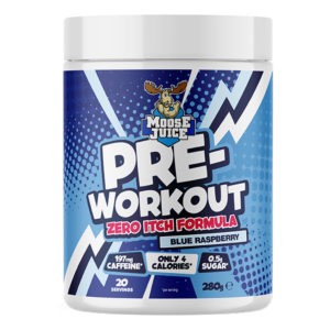 Muscle Moose Pre-Workout - Zero Itch Formula 280g Blue Raspberry - Image 1