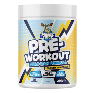 Muscle Moose Pre-Workout - Zero Itch Formula 280g Cloudy Lemonade - Image 1