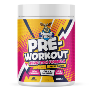 Muscle Moose Pre-Workout - Zero Itch Formula 280g Fruit Candy - Image 1
