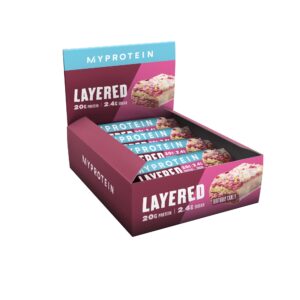 MyProtein-Layered-Bar-12x60g-Vanilla-Birthday-Cake - Image 1