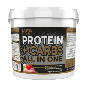 NutriSport Protein + Carbs 5kg Strawberry - Image 1