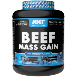 NXT Nutrition Beef Mass Gain 3.15kg Blue Raspberry - Image 1
