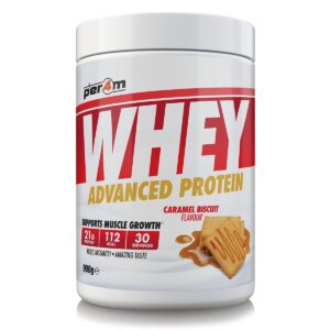 Per4m Advanced Whey Protein 900g Caramel Biscuit - Image 1