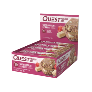 Quest Nutrition Bar 12x60g White Chocolate Raspberry - Image 1