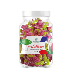 Supreme CBD CBD Gummies Large Tub (3200mg) 500g Strawberries - Image 1