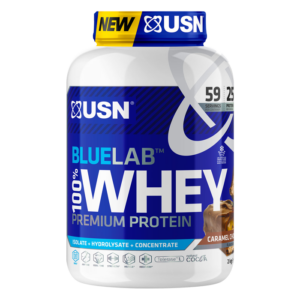 USN Blue Lab Whey 2kg Caramel Chocolate - Image 1