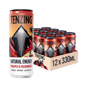 Tenzing Natural Energy 12x330ml Pineapple & Passionfruit - Image 1